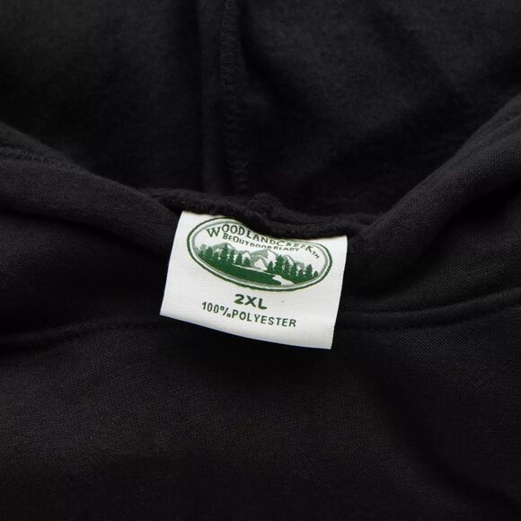 Woodland Creek Embroidered American Flag Camo Hooded Sweatshirt in Black, 2XL - Picture 5 of 6